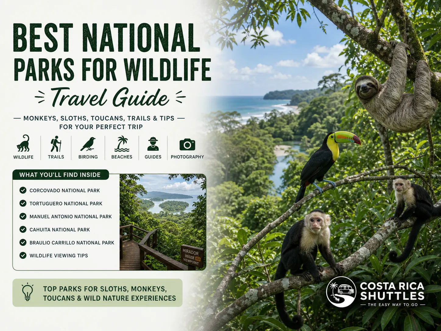 Best National Parks for Wildlife in Costa Rica: Top Nature Spots